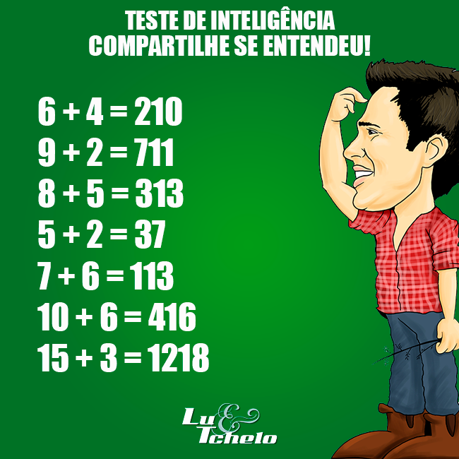 TESTE DE INTELIGÊNCIA  Teste de inteligência, Desafios de matemática,  Teste de