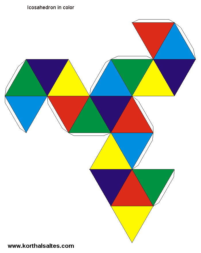 net icosahedron in color