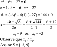 Equação Segundo grau