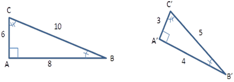 Triângulos do exemplo 1