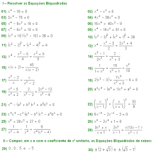 Macetesedicas - 🔸 Equação biquadrada é uma equação de quarto grau, que  para achar os valores de suas raízes é preciso transformá-la em uma equação  de 2º grau. . 🔹Essa equação é